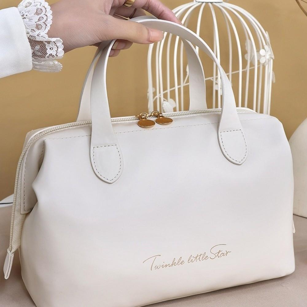 Portable PU Makeup Pouch Large-Capacity Multifunctional Toiletry Kit Travel Cosmetic Bag  Women