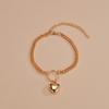 Supply Commuter Gold Love Pendant Metal Bracelet Adjustable Women's Bracelet