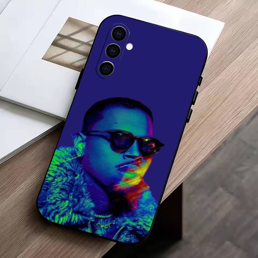 C-B-Chris Brown-singer Phone Case For Samsung Galaxy A73,A72,A71,A70,A53,A52,A51,Others Soft Black Cover