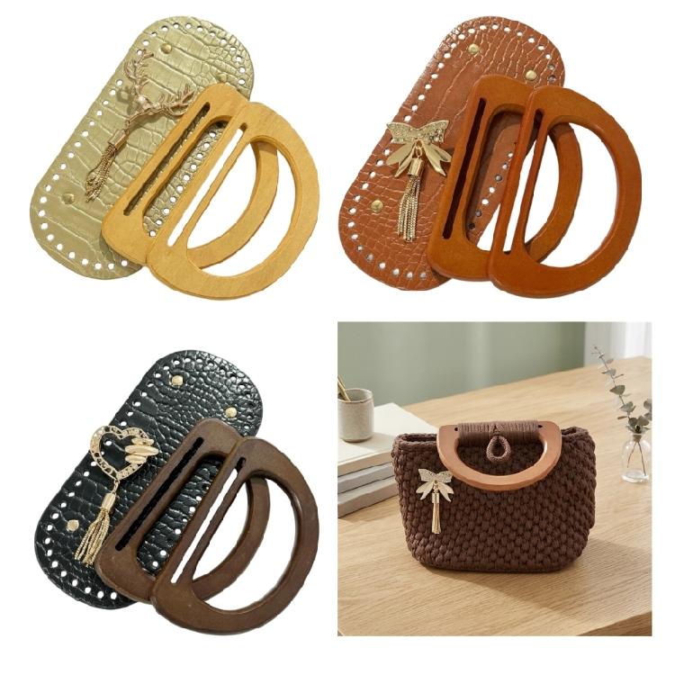 Bag Making Supplies Bag Accessories Leather Bag Bottom Shaper Bag Handle Charm for DIY Crocheted Purse Making Repairing