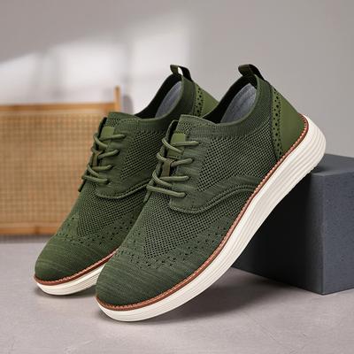2025 Neue Cross-Border Leichte Schnür-Freizeitschuhe für Herren Übergröße 48 Atmungsaktive Flyknit Lefu Schuhe für Herren