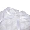 Bridal Ring Holder Cushion Heart Shaped Bearer Box Romantic Pillow with Ribbon for