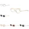 Vintage Metal Oval Sunglasses With Uv400 Protection For Fashionable Men And Women