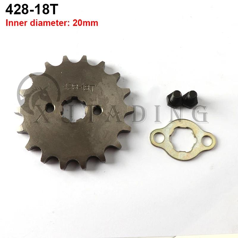 428 Chain 20mm 10 11 12 13 14 15 16 17 18 19 Teeth Front Engine Sprockets For 50 110 125 160cc Dirt Pit Bike ATV Quad Motorbike