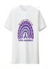 Lupus Rainbow Wear Purple For Awareness Month Wounisexs T Shirt White Medium Vintage Washed Casual Graphic Homme Unisex