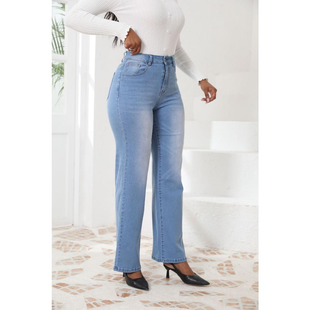 Neuer Stil Jeans Vintage Straight Locker Lässig Stilvoll Vielseitig Pendeln