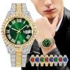 Neue trendige Herren Männer Gold Bling Bling Zirkon Hip-Hop Voll Eisig Diamant Quarz Iced Out Uhren