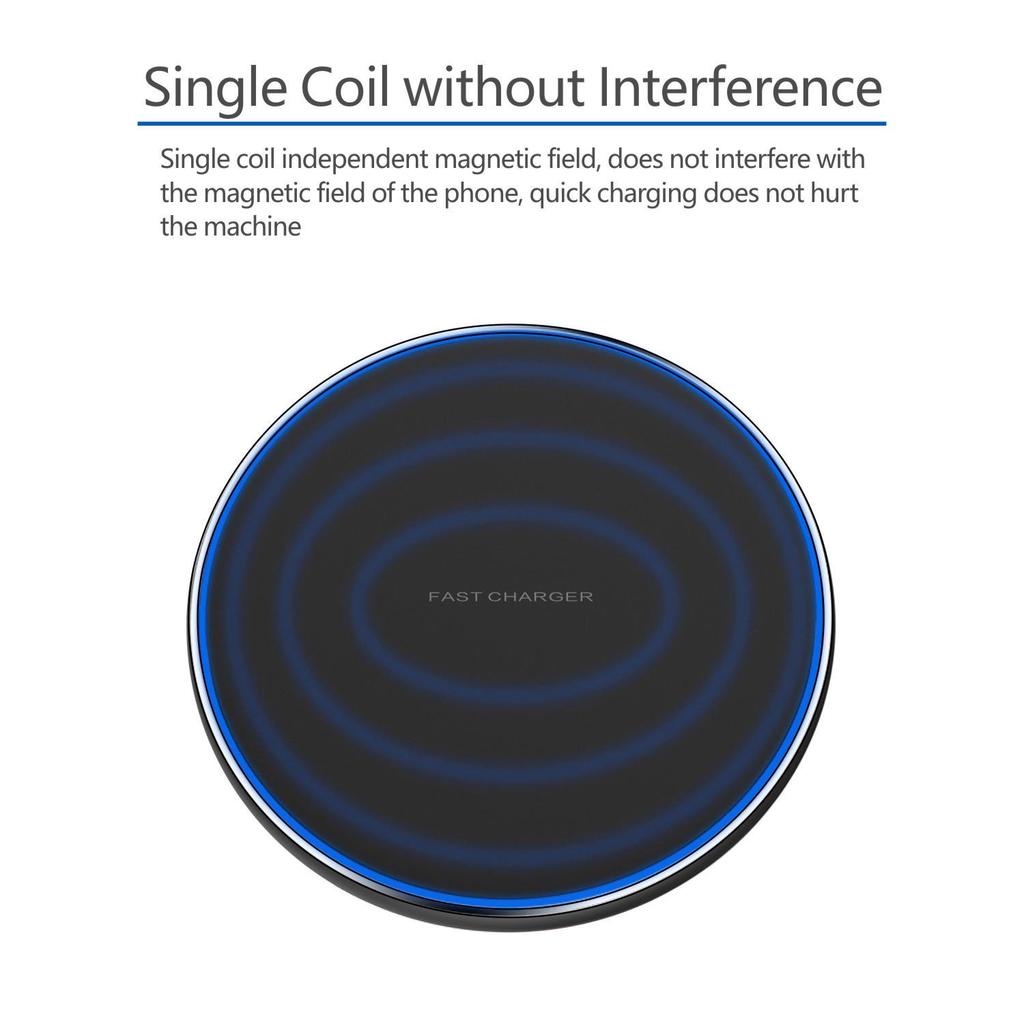 Ultra-Thin 15W Fast Wireless Charger for Apple & Huawei Devices
