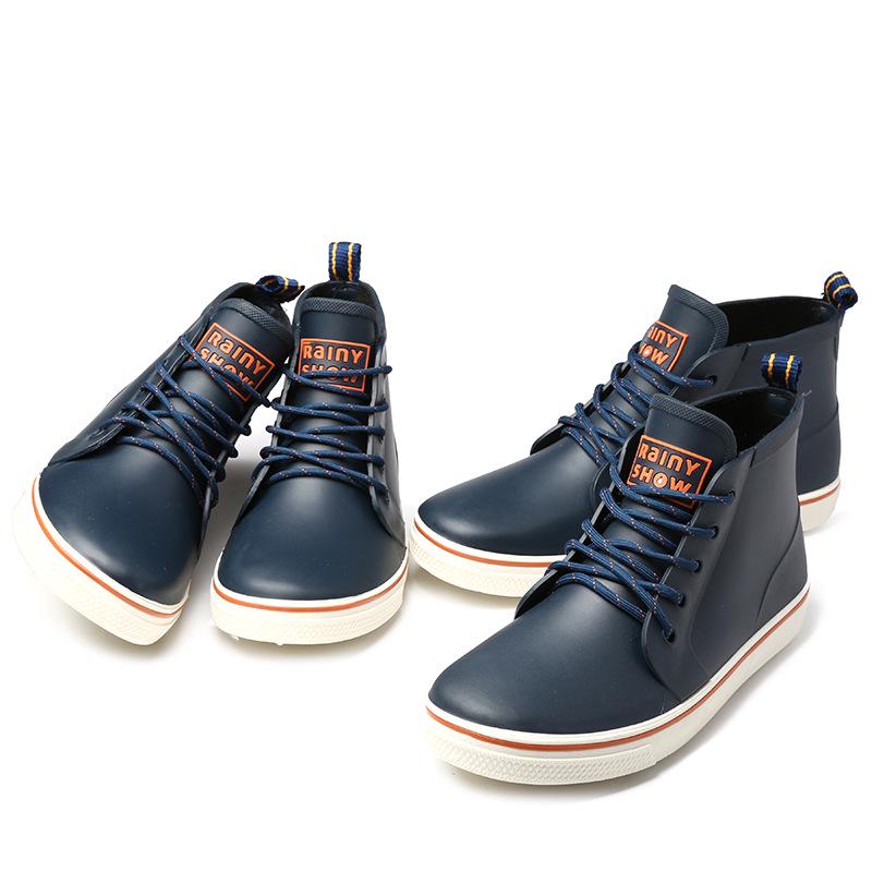Unisex Waterproof Short Rain Boots - Low-Cut Rubber Shoes for Men: Ideal for Fishing, Car Wash, and Outdoor Use