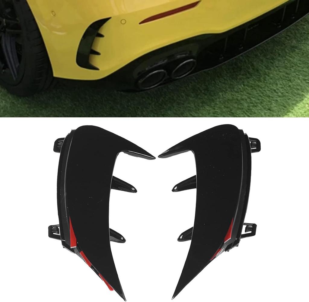 Deror Rear Bumper Fender, 2Pcs Rear Bumper Fender Replacement for Mercedes‑Benz A-Class W177 AMG Line 2018+
