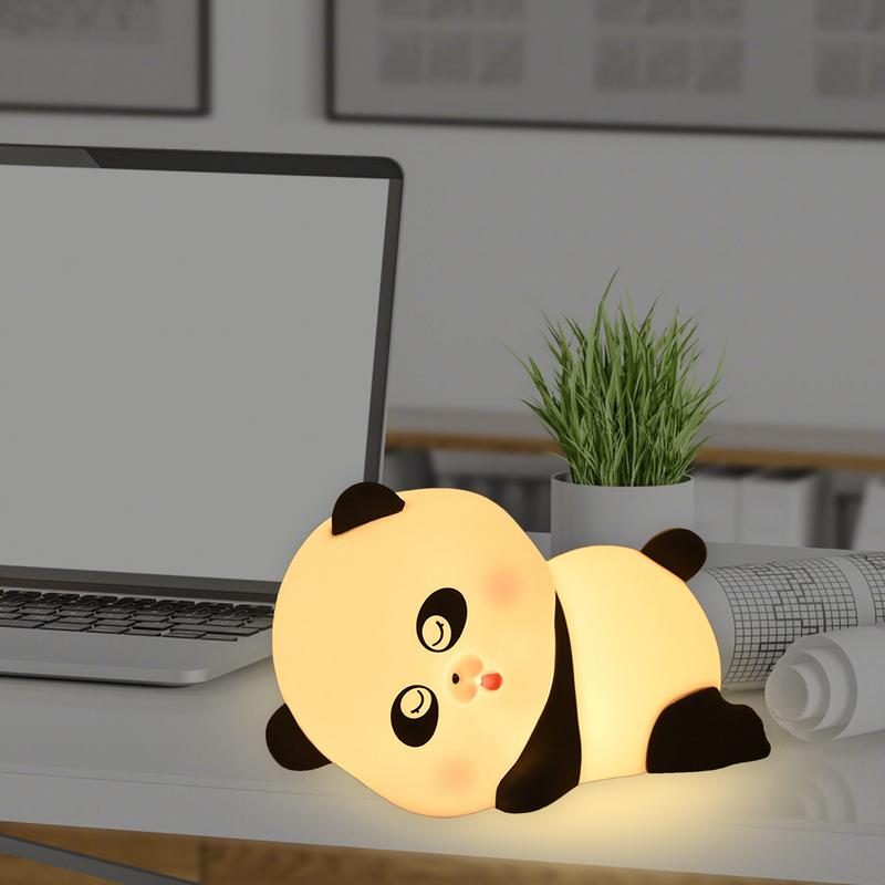 LED Bedside Light Panda Touch Lamp Rechargeable Silicone Night Light Bedside Lamp Cute Nursery Night Lamp For Kids &