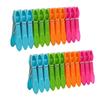 24Pcs Plastic Laundry Clothes Pins Hanging Pegs Clips Household Food Clip Clothespins Socks Underwear Drying Rack Holder