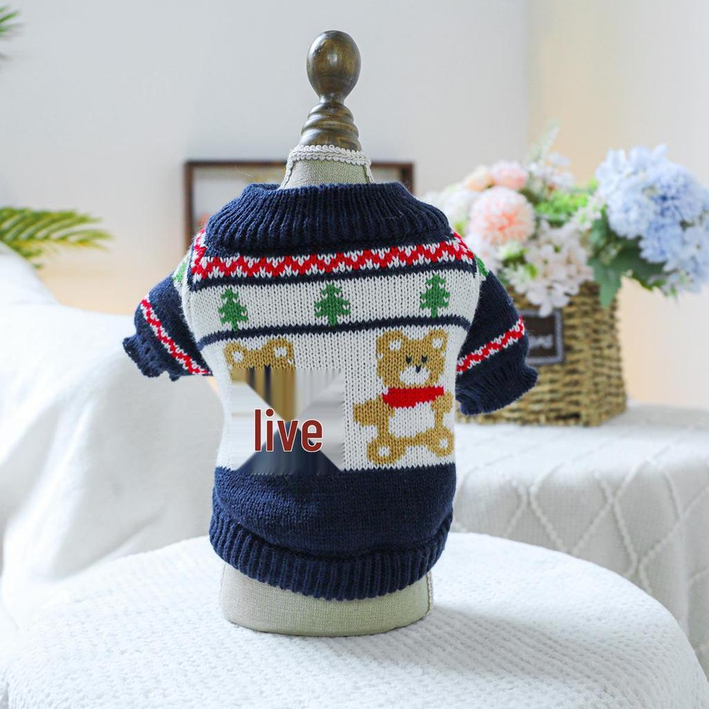 Cozy Autumn/Winter Floral Sweater for Pets