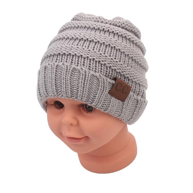 Trendy Kids Knitted Hat Soft Warm Yarn Beanie For Boys And Girls Winter Spring Fall