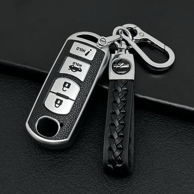 Key Fob Cover With Keychain For Mazda 3/6/8 For Miata MX-5 CX-3 CX-5 CX-7 CX-9 RX-8 Car Accessories Key Protector