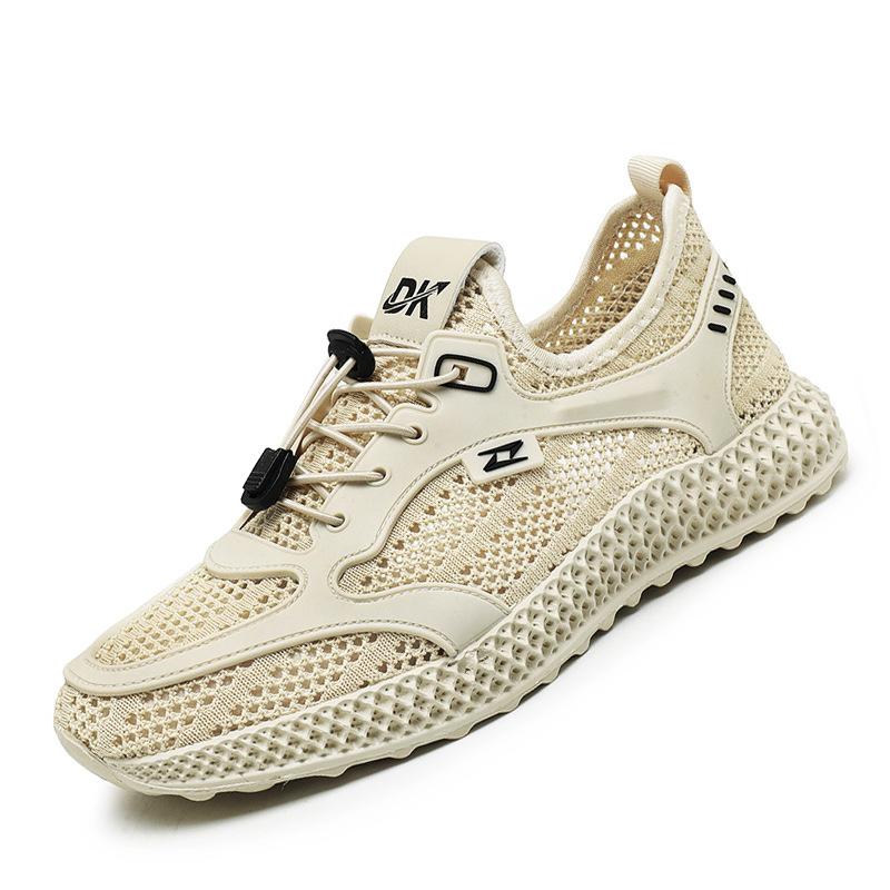Spring and summer new traceable stream mesh outdoor breathable casual running sports flying woven shoes
