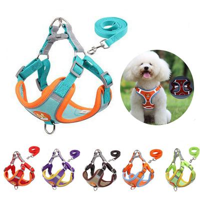 Evcil Köpek Koşumu ve Tasma Seti Ayarlanabilir Flanel Göğüs Koşumu Yansıtıcı Nefes Alabilir Küçük Köpekler Teddy Chihuahua Evcil Hayvan Malzemeleri İçin
