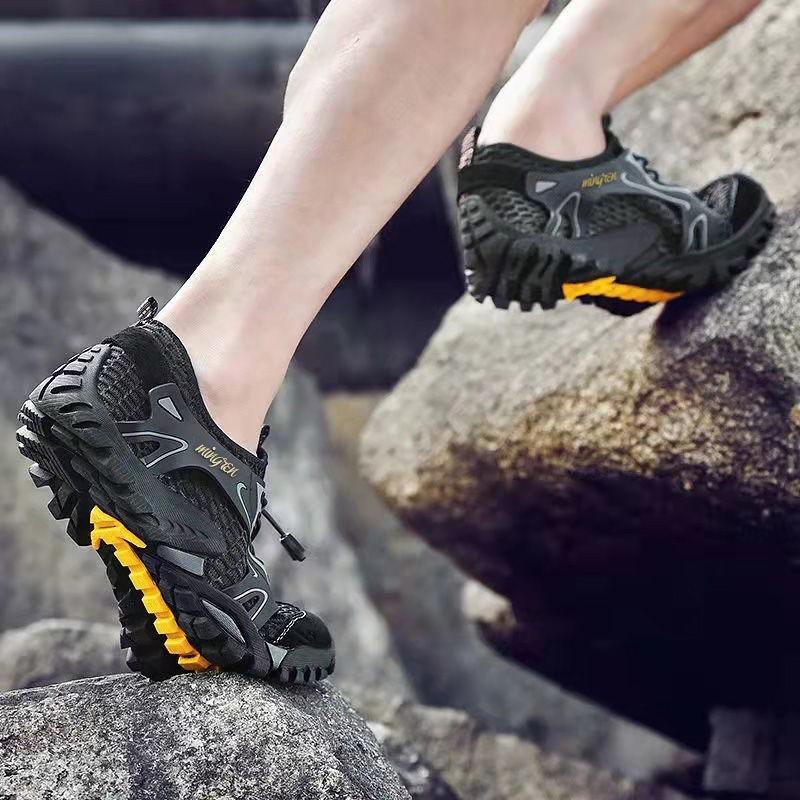 Wading men's shoes summer hollow outdoor creek shoes breathable quick-drying fishing casual shoes cool men's sandals