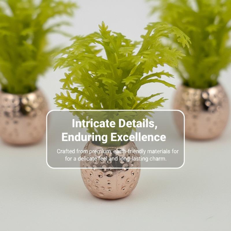 5Pcs Simulation Miniature Garden Scene Decor 1:12 Dollhouse Mini Potted Plants Green Plants Model Courtyard Accessories
