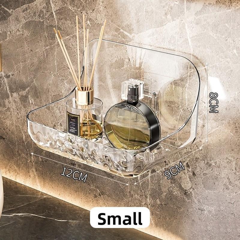 Acryl Badezimmer Wandmontiertes Aufbewahrungsregal für Kosmetik Modern Schlichter Stil