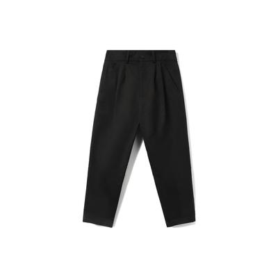 Li Ning Sports Fashion Series Logo Letter Mid Waist Straight Casual Long Pants Men Pants Standard-Black AKXQ155-5