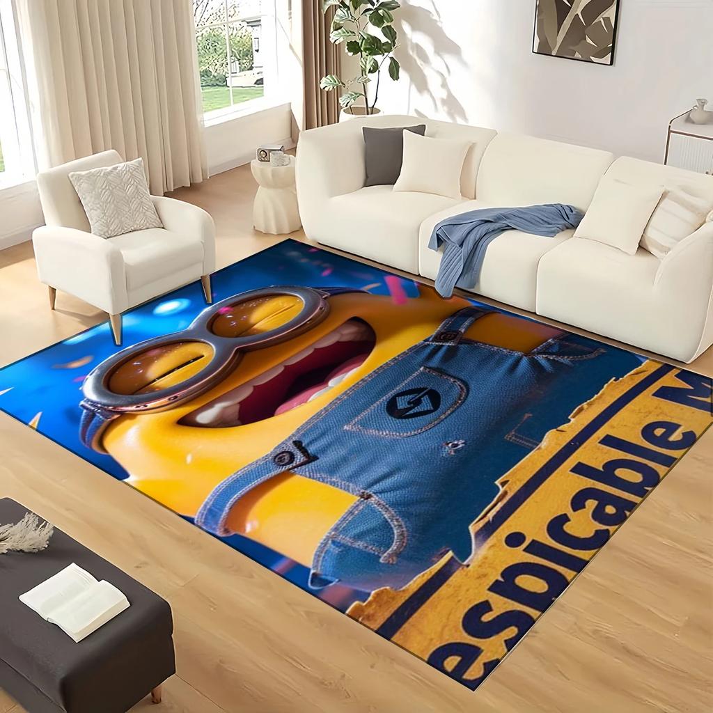 Minions Cartoon Carpet Rug for Living Room Bedroom Home Sofa Decoration,kids Play Non-slip Floor Mat Christmas Gift