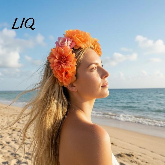 Anti-slip Hairband 3D Flowers Hair Hoop, Halloween Party Headband, Simulated Dance Headband Rose for Vacation Accessories Gift Comfortable