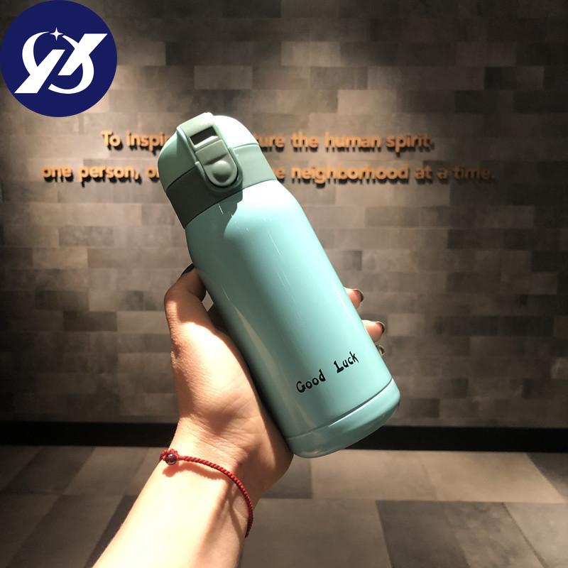 200ml/360ml Lykke til Mini Termokopp Rustfritt Stål Vakuumflasker Kaffekopp Reiseisolert Termokopp Termisk Flaske for Vann
