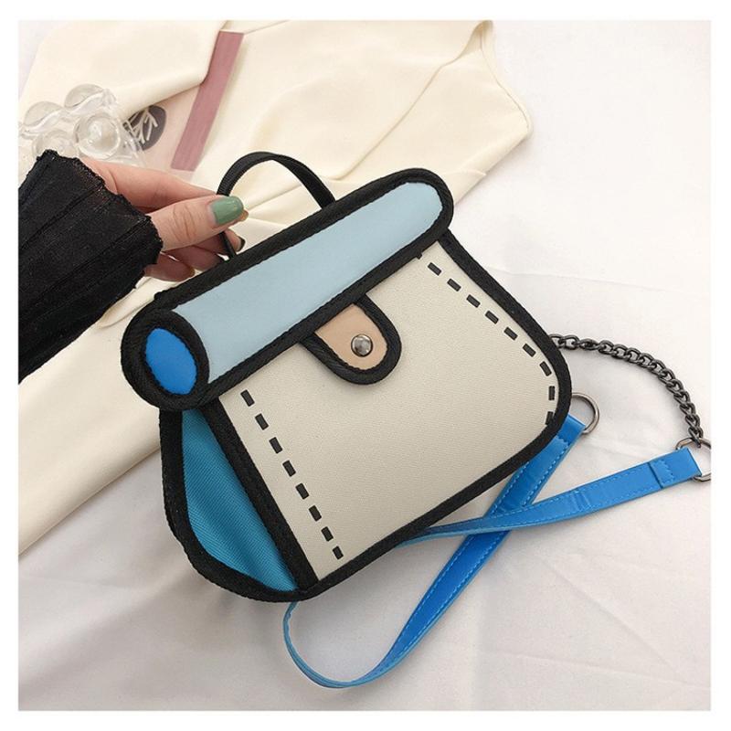 Kawaii Comic Handbags Girls 2023 Summer Japanese Fashion 2D Crossbody Bags for Women Free Shipping Coin Purse