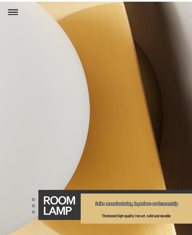 Gold Nordic Wall Lamp: Simple, Luxurious Postmodern Design for Bedroom, Living Room, or Corridor