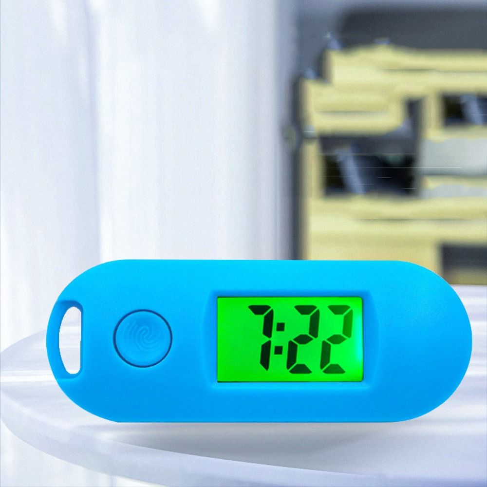 Key Display Digital Electronic Clock Keychain Oval Watch Mini LED Digital Clock  Student