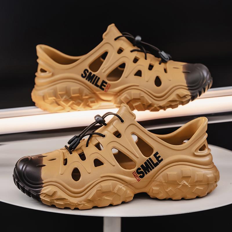 

Men s Sandals Breathable Outdoor Sandals for Men Non Slip Summer Beach Shoes Lightweight Sandals Comfortable Garden Shoes 39 коричневий