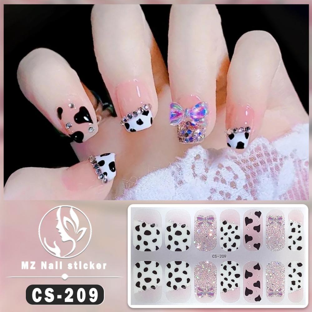 Waterproof No-bake Gel Nail Polish Film Full Sticker Japanese and Korean Style Love Nail Art Film Paper Nail Film Paper Patch