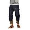 2024 Men's High-End American Straight-Leg Jeans: Loose, Versatile, Trendy, Multi-Pocket Stitching for Autumn & Winter.