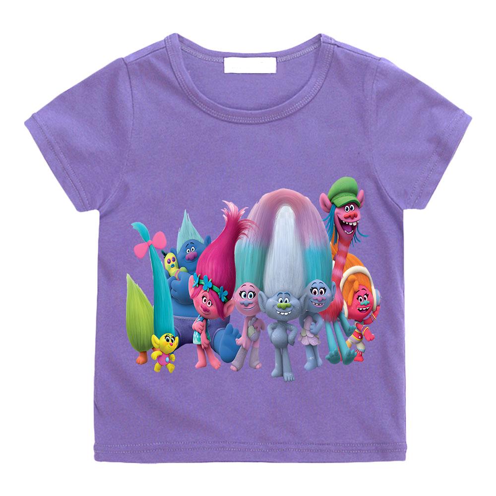 Fantasia Ballon Trolls Kleidung Mädchen T-Shirt Kinder T-Shirt Jungen 100% Baumwolle Kurzarm Oberteile Y2k Kinderkleidung Anime Kostüme