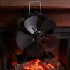 Stijlvolle Warmte-aangedreven Ventilator Warmte-aangedreven Kachel Ventilator voor Houtkachel Real-time Temperatuur Monitoring, Geen Elektriciteit Nodig