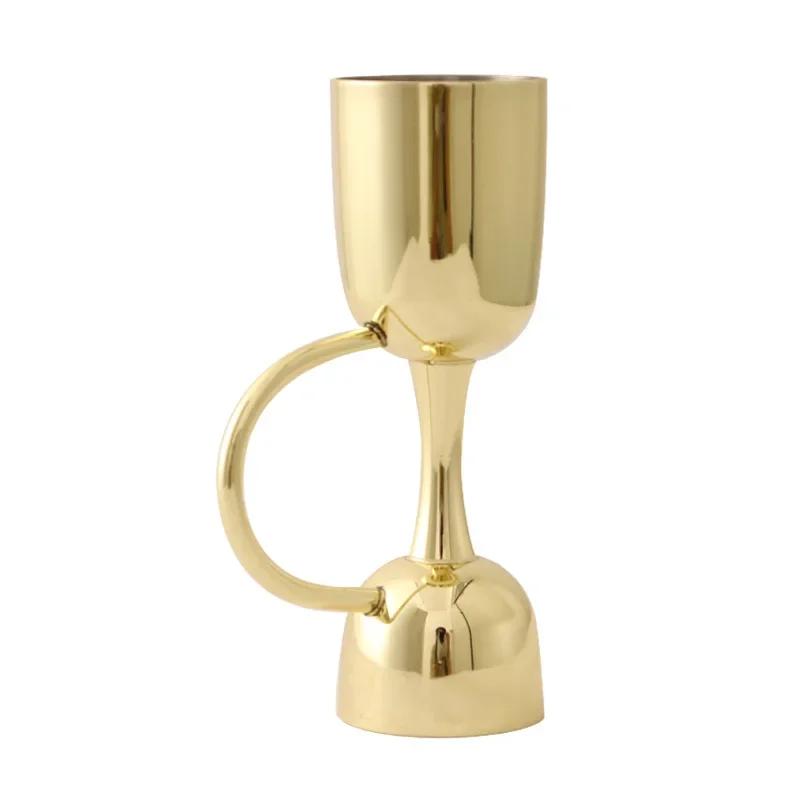 304 Stainless Steel Measuring Cup with Handle Steel Cocktail Jiggers Wine Dispenser Bartender Tools Bar Accessories