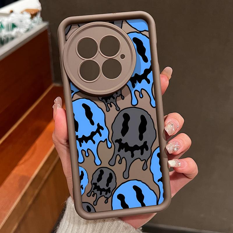 Shockproof Matte TPU Soft Phone Case Shell For OnePlus 13 12 13R 13T 12R ACE 5 3 2 11R Funny Skull Pattern Lens Protection Anti-Fall Cover