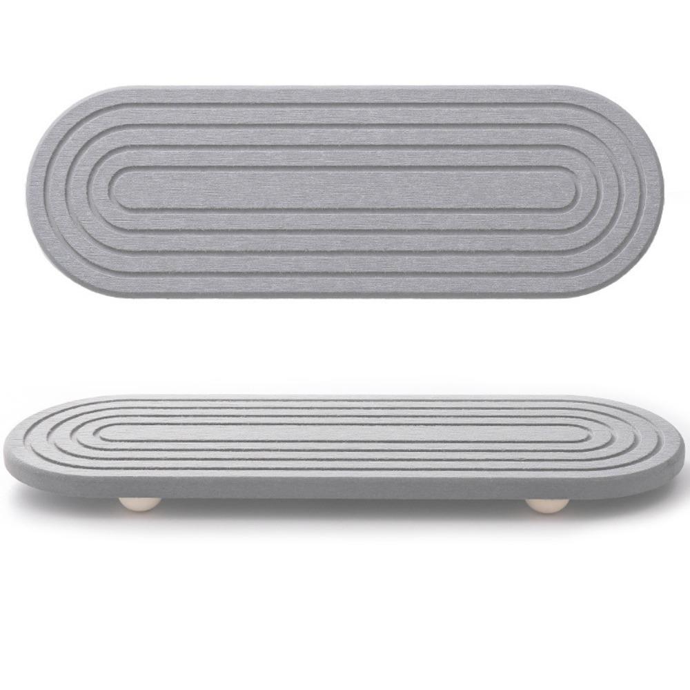 Non Slip Quick Drying Tray Diatomaceous Moisture Wicking Tray Draining Board  Dish Drying