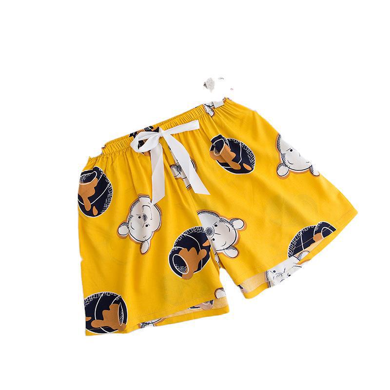 Women's Summer Cotton Silk Drapey Floral Shorts with Elastic Waist