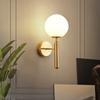 Chende Brass Wall Light, Glass, Retro, Single-Light, E12 Base, Wall Lamp, Stylish, Modern, Indirect Lighting, E12 Gold, Installation Required, Bulb