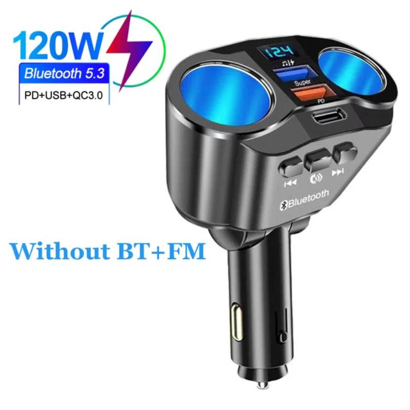 Rozdzielacz ładowarki do zapalniczki samochodowej Quick Charge 12V Auto Nadajniki FM Bluetooth Połączenie głośnomówiące Gniazda