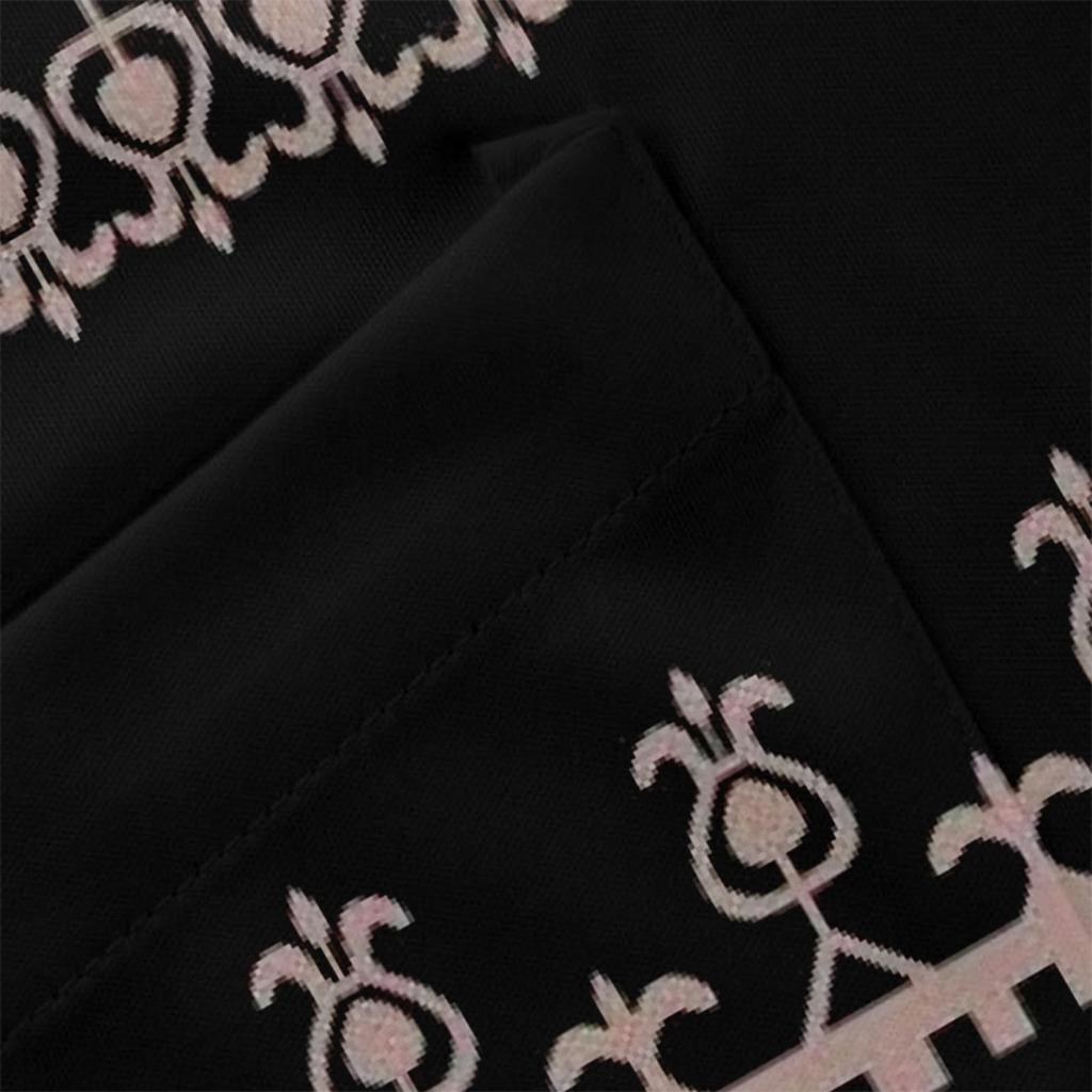 Women's Fashion Printed Work Uniform With Pocket T-Shirt Short Sleeve Top