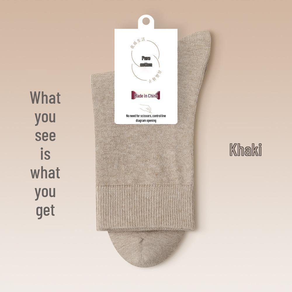 Damskie skarpety bawełniane do połowy łydki 2025 - Odprowadzające pot, oddychające, antybakteryjne i ciepłe na jesień/zimę.