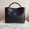 European and American fashion 2024 new woven bag large capacity versatile diamond cowhide tote bag casual shoulder handbag