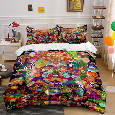Colorful Abstract Floral Swirls. Bedding Sets Duvet Cover Sets Duvet Covers Pillowcases(1 * Duvet Cover 2 * Pillowcases Without Duvet Insert)