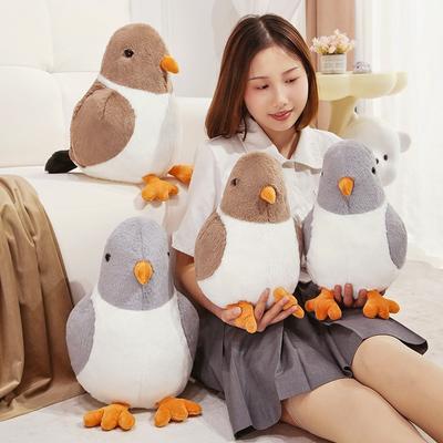 Niedliche kleine weiße Taube Puppe Plüschtier Vogel Taube Puppe Kinder Beruhigungs-Stoffpuppe Mädchen Geburtstagsgeschenk