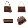 New Mailard Shoulder Bag Retro Commuting Tote Flip Leather Light Luxury Underarm High-quality Women