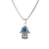 New Fashion Hand of Fatima Devil's Eye Necklace Hip-Hop Feeling Jewelry