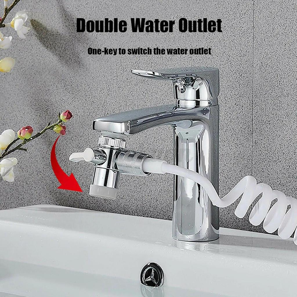 Ev Banyo lavabo musluğu Püskürtücü Su Musluğu Uzatma Memesi Ayarlanabilir Duş Seti Enayi Duvara monte Kurulumu Uygun